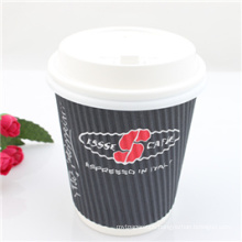 Disposable Cheap Coffee Paper Cup with PS Lid